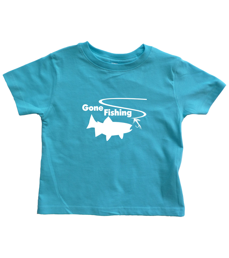  Gone Fishing-Shirt Kids Toddler Boys Girls Funny
